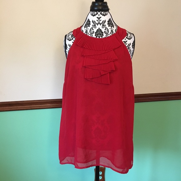 Apt. 9 Tops - Apt.9 Sleeveless Blouse with front tassel- Size XL